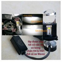 Bóng đèn pha bi cầu H4 Led G63 Black ADIU T2pro sáng rộng sáng mạnh nhất phân khúc Bi mini giá 1 bóng