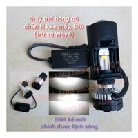 Bóng đèn pha bi cầu Led G63 Black ADIU, P6 plus 65W, T2 pro chân H4 giá 1 bóng