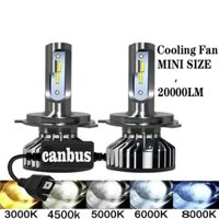 Bóng Đèn Pha Led 20000LM 4500K 8000K 3000K HB3 HB4 9005 9006 H3 H1 H8 H7 H4 H11 H9 9012 110W Chuyên Dụng Cho Xe Hơi