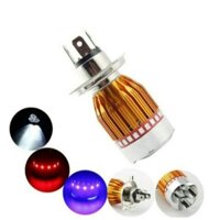 BÓNG ĐÈN PHA LED H4 CHỚP NHÁY PSSING VIỀN NHẤP NHÁY MÀU CỰC ĐẸP LẮP XE MÁY XE HƠI Ô TÔ MẪU MỚI HÀNG CHUẨN