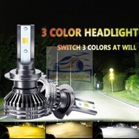 Bóng đèn pha LED ô tô 3 màu 220W 28000LM H4 H7 H11 HB3 9005 H1 HB4 9006 HIR2 9012 Hi / Lo Beam 3000K 4500K 6000K