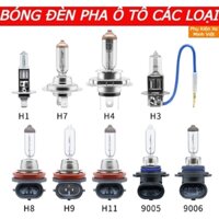 Bóng Đèn Pha Ô Tô  Xe Máy Halogen 12V  Ánh Sáng Mạnh, Độ Bền Cao