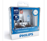 Bóng đèn pha ôtô/ xe hơi Philips Halogen H11 12362 DV 12V 55W PGJ19-2 S2 ánh sáng trắng, độ sáng 5000K