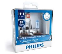 Bóng đèn pha ôtô/ xe hơi Philips Halogen H11 12362 DV 12V 55W PGJ19-2 S2 ánh sáng trắng, độ sáng 5000K