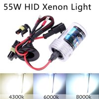 Bóng Đèn Pha Xe Hơi 55W Xenon H7 H8 9005 HID H1 H3 H11 4300K 6000K 8000K