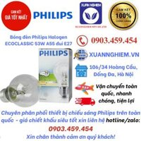 Bóng đèn Philips Halogen ECOCLASSIC 53W A55 đui E27