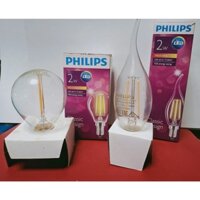 Bóng đèn Philips LED Classic 2W 2700K E14 BA35 tròn, nến