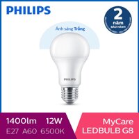 Bóng đèn Philips LED MyCare 12W 6500K E27 A60 - Ánh sáng trắng LazadaMall