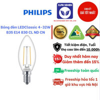 Bóng đèn Philips LEDClassic 4-32W B35 E14 830 CL ND CN