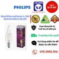 Bóng đèn Philips LedClassic 2-25W BA35 E14 WW CL ND APR