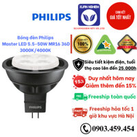 Bóng đèn Philips Master LED 5.5-50W 3000K MR16 36D và Bóng Master LED 5.5-50W 4000K MR16 36D