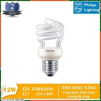 BÓNG ĐÈN PHILIPS TORNADO 12W & 15W & 20W & 24W E27  KIỂU XOẮN HUỲNH QUANG COMPACT ( TIẾT KIỆM ĐIỆN - ÁNH SÁNG TRẮNG & VÀNG )