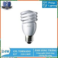 BÓNG ĐÈN PHILIPS TORNADO 24W E27  KIỂU XOẮN HUỲNH QUANG COMPACT ( TIẾT KIỆM ĐIỆN - ÁNH SÁNG TRẮNG & VÀNG )