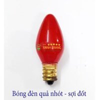 Bóng đèn quả nhót - E12, bóng led đèn thờ tiết kiệm điện 1W, đèn trái ớt ban ông địa - 1 Bóng sợi đốt