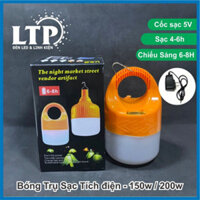 Bóng Đèn Sạc Tích Điện 150W 200w Có Cốc Sạc Điện & Móc Treo Tiện Lợi Của LTP Lighting