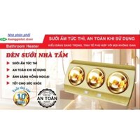 Bóng đèn sưởi nhà tắm đui sứ chống cháy nổ, Đèn sưởi nhà tắm 2 bóng 3 bóng treo tường cao cấp giá rẻ