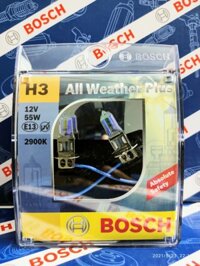 Bóng Đèn Tăng Sáng Bosch H3 12V 55W All Weather 2900K Hộp 2 bóng
