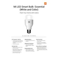Bóng đèn thông minh Xiaomi Bulb Essential White & Color | Bóng đèn LED thông minh Xiaomi 16 triệu màu | MIHOMESAIGON