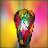 Bóng Đèn Thủy Tinh Màu 4W ST64 Sơn Thủy Tinh LED Bóng Đèn Ngủ E26 Đế Khảm Đèn Ngủ Trang Trí Nhà tongvn