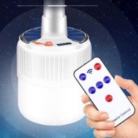 Bóng Đèn Tích Điện 100w cao cấp có điều khiển từ xa và tấm năng lượng mặt trời