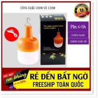 Bóng đèn tích điện led trụ buld dạng treo công suất 100W 120W 6-8H sáng liên tục, Bóng đèn led tiết kiệm điện