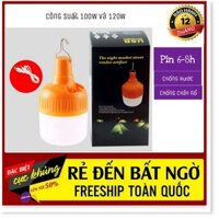 Bóng đèn tích điện led trụ buld dạng treo công suất 100W 120W 6-8H sáng liên tục, Bóng đèn led tiết kiệm điện