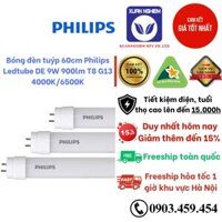 Bóng đèn tuýp 60cm Philips Ledtube DE 600mm 9W 900lm 765 T8 G13 và Ledtube DE 600mm 9W 900lm 740 T8