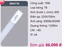 BÓNG ĐÈN TUÝP LED 10W DUHAL SDH110 / 6 TẤC