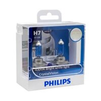 Bóng đèn xe hơi/ xe ô tô Halogen Philips CRYSTAL VISION H7 12972 CVB1 12V 55W ánh sáng 4300K