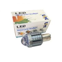 Bóng đèn xe máy Led BA20D cos trắng pha vàng (motoled)