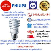 Bóng đèn xoắn Philips Compact TORNADO T2 24W E27, TORNADO 20W, TORNADO 15W, TORNADO 12W