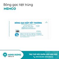 Bông Gạc Tiệt Trùng 10x20cm Memco (Túi Nylon)