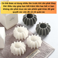 Bóng giặt silicon mềm làm sạch chống rối giúp quần áo sạch hơn, không nhăn tiện dụng - 10 BógNhựa Giặt Q.Áo