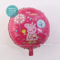 Bóng Heo Trang Trí Sinh Nhật Sự Kiện 10inch - gia đình peppa tròn