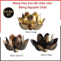 bông hoa sen đồng nguyên chất xưởng sản xuất tại LÀNG NGHỀ VIỆT kích thước 8x12cm