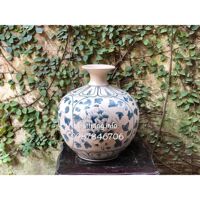 Bóng hút lộc men rạn cổ Bát Tràng - Hoa dây,35cm