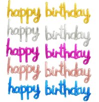 Bóng kiếng chữ Happy Birthday liền (có 5 màu)