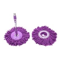 Bông Lau Thay Thế Cây Chổi Lau Nhà 360 Độ, Bông Lau Tím Microfiber Siêu Thấm Hút