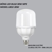 BÓNG LED BUP 30W MPE,BÓNG ĐÈN LED MODEL LBD2-30W