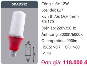 Bóng Led Compact Duhal SDAD512 - 12W