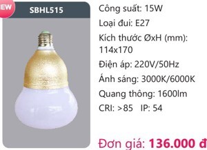 Bóng led công suất cao Duhal SBHL515 - 15W