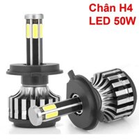 Bóng LED COS PHA H4 xe máy ô tô siêu sáng M6 50W ( Sáng trắng )