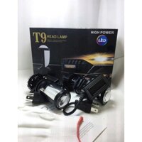 Bóng led pha ,cos T9 mini chân h4 lắp cho ô tô xe máy điện 12/24v hộp 2 bóng