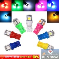 Bóng LED T10 đèn xi nhan, đèn demi 5 chip smd 5050 - 1 bóng Đỏ