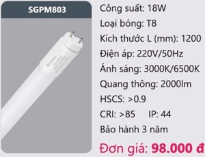 Bóng led tuýp Duhal SGPM803 - 18W