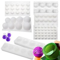Bóng Mousse Khuôn Bánh DIY Sô Cô La Làm Bánh Trang Trí Khuôn Silicon Đá Bóng Thạch Cao Xà Phòng Handmade Khuôn