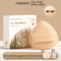 Bông mút trang điểm tán kem nền OEIEZ màu da kem hình tam giác ( hộp 1 mút)