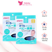 Bông ngoáy tai 2 đầu tẩm dầu PIGEON 50pcs