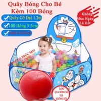 Bóng Nhựa Nhà Bóng 100 Banh kèm Quây Doremon Đồ Chơi Cho Bé Tặng Kèm 1 Quả Bóng Đá Giá Không Đổi