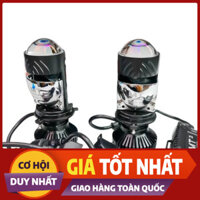Bóng Pha Led Bi Cầu Mini Siêu Sáng T3 Pro Kính Tím bạn dạng tăng cấp Mới 60w có Màn Chập Trợ Pha BH 12 tháng